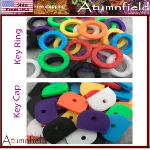 Porte-clés Porte-clés Caoutchouc Identifiant Clé, Code Couleur Clé ID Tags -