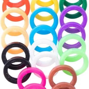 22 x bouchons d'identification de clé identifiant en caoutchouc couvercle supérieur clés anneau supérieur marqueur couleurs mélangées-