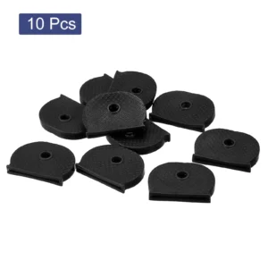 10x Bouchons d'identification de clé en caoutchouc identificateur couvercle supérieur anneau forme chapeau - couleur noir-