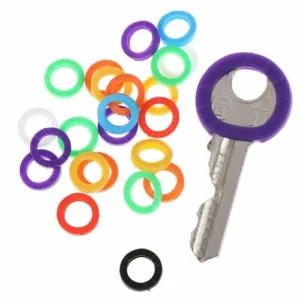 20pcs Key ID Caps Rubber Identifier Cover Keys Topper Ring Mixed Colors Marker